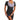 Combinaison sauna NaRsKo noire en polyester pour femme avec fermeture éclair frontale pour le fitness et la sudation